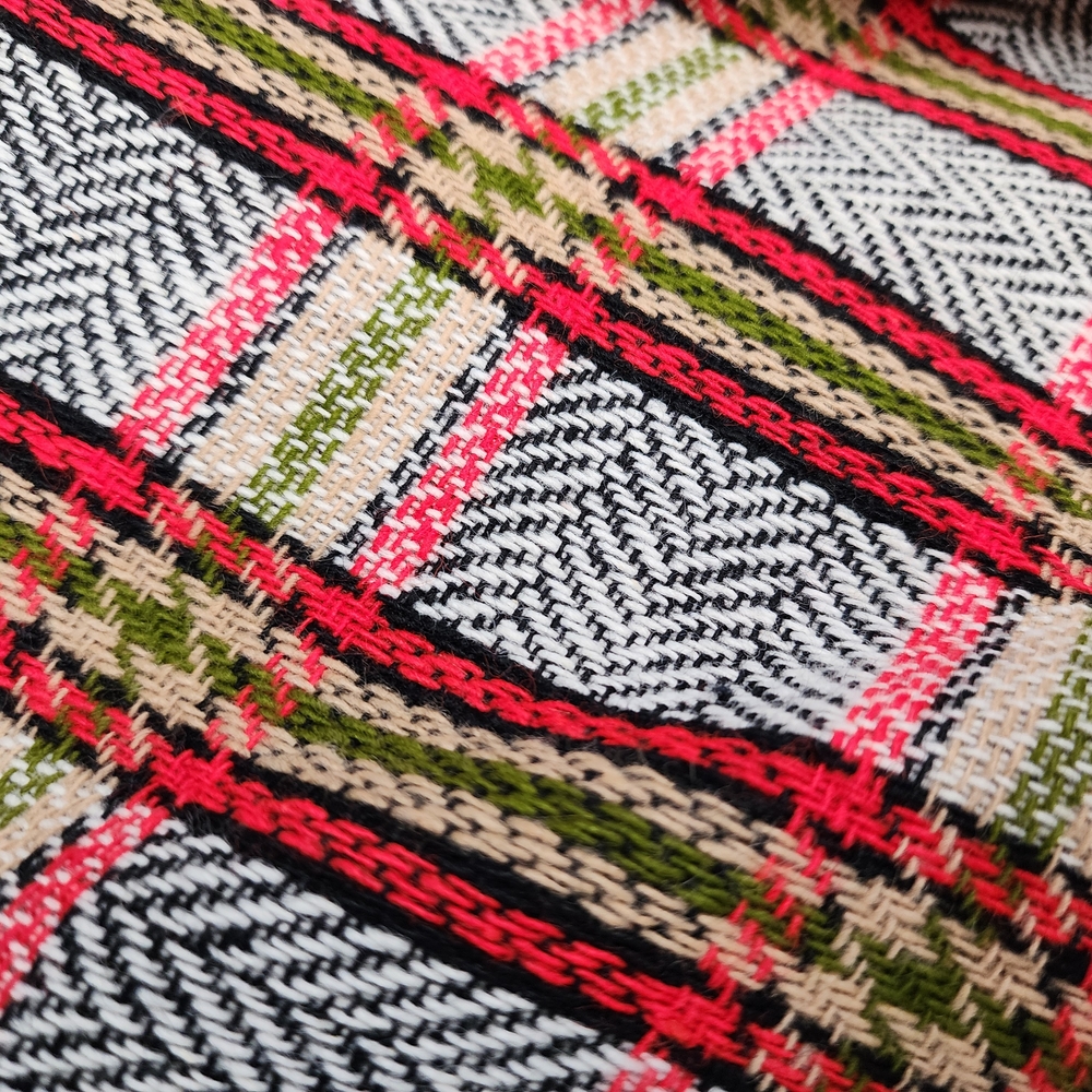 1970s Mary Hayes of California Plaid Vintage Poncho Size 7/8 - Picture 3 of 6